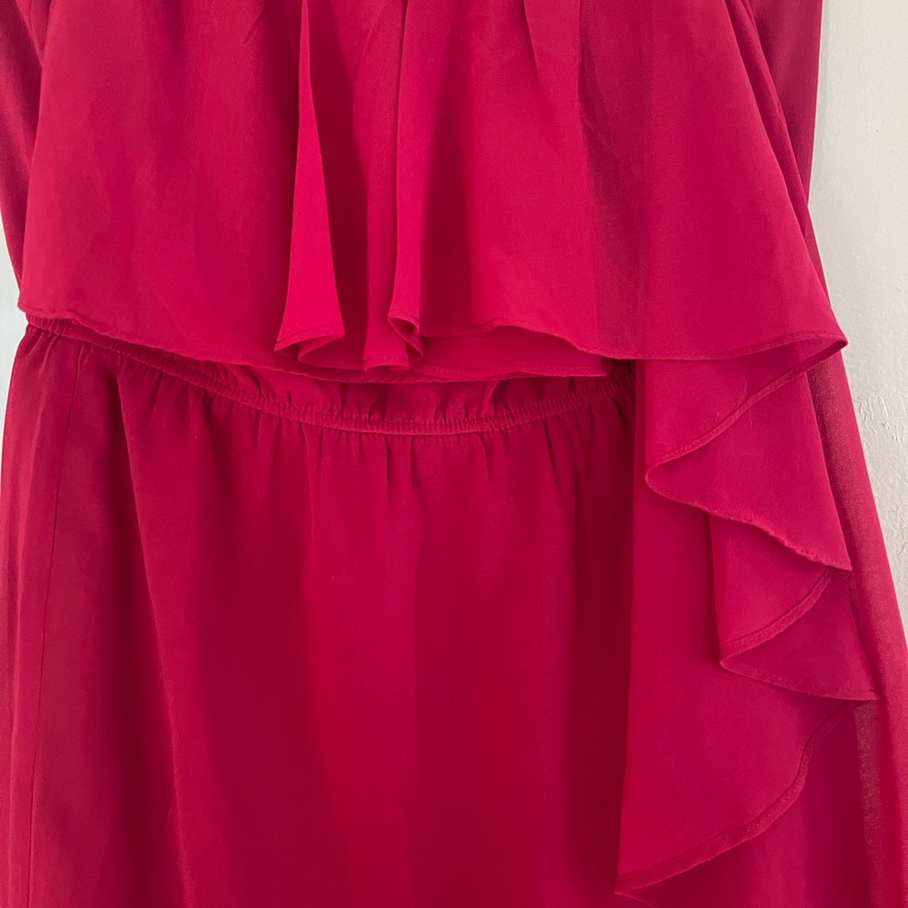 Beautiful MM Couture dress size large red strapless.